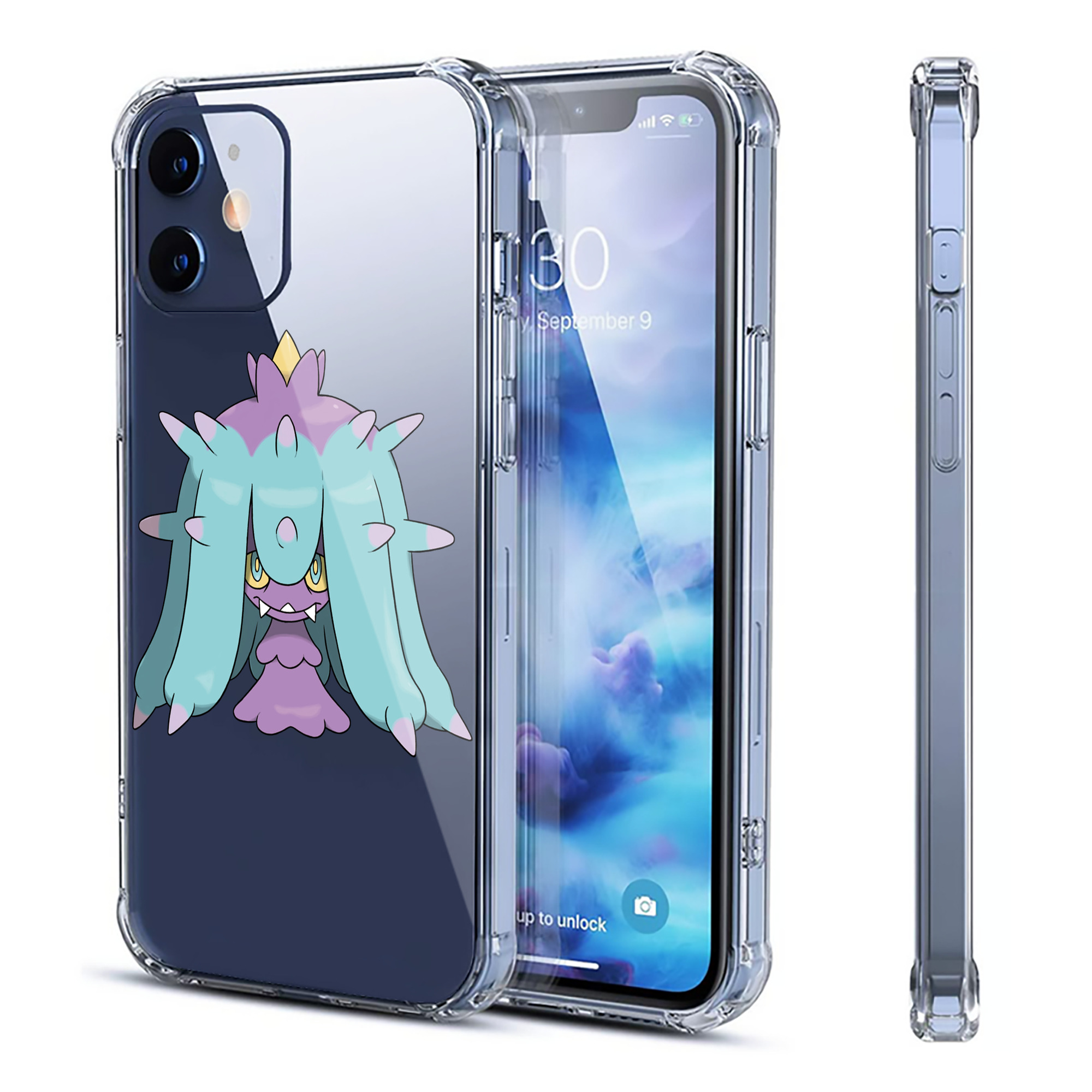 （画像用） ポケットモンスター Pokémon 【iPhone 12シリーズ対応】透明スマホケース（クリアソフトケース）